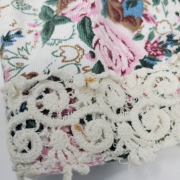 VINTAGE VICTORIA'S SECRET BEIGE PINK FLORAL COTTON ROBE WOMEN M/L COTTAGECORE - Picture 11 of 13